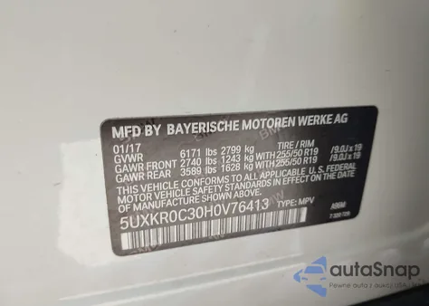 2017 BMW X5 xDrive35I from USA, damaged, VIN 5UXKR0C30H0V76413